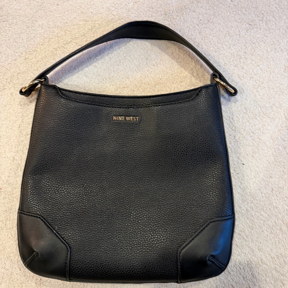 Nine West Black Textured Handbag